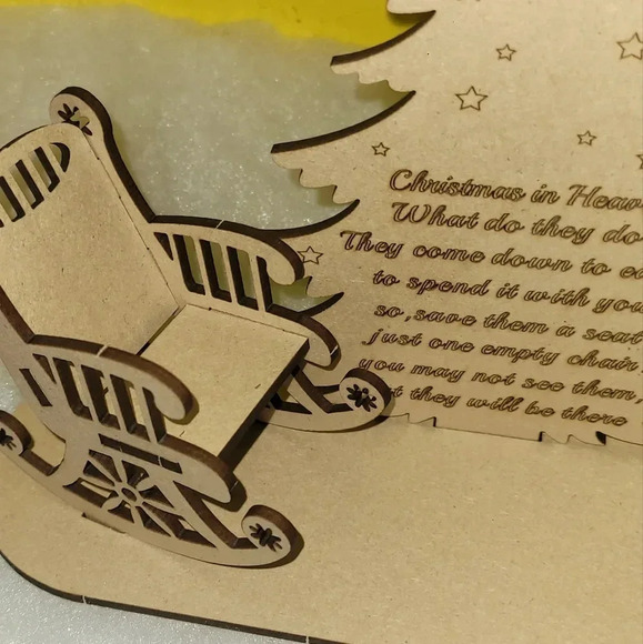 CHRISTMAS EMPTY CHAIR DECOR.. CHRISTMAS IN HEAVEN WHAT DO THEY DO? - Picture 2 of 3